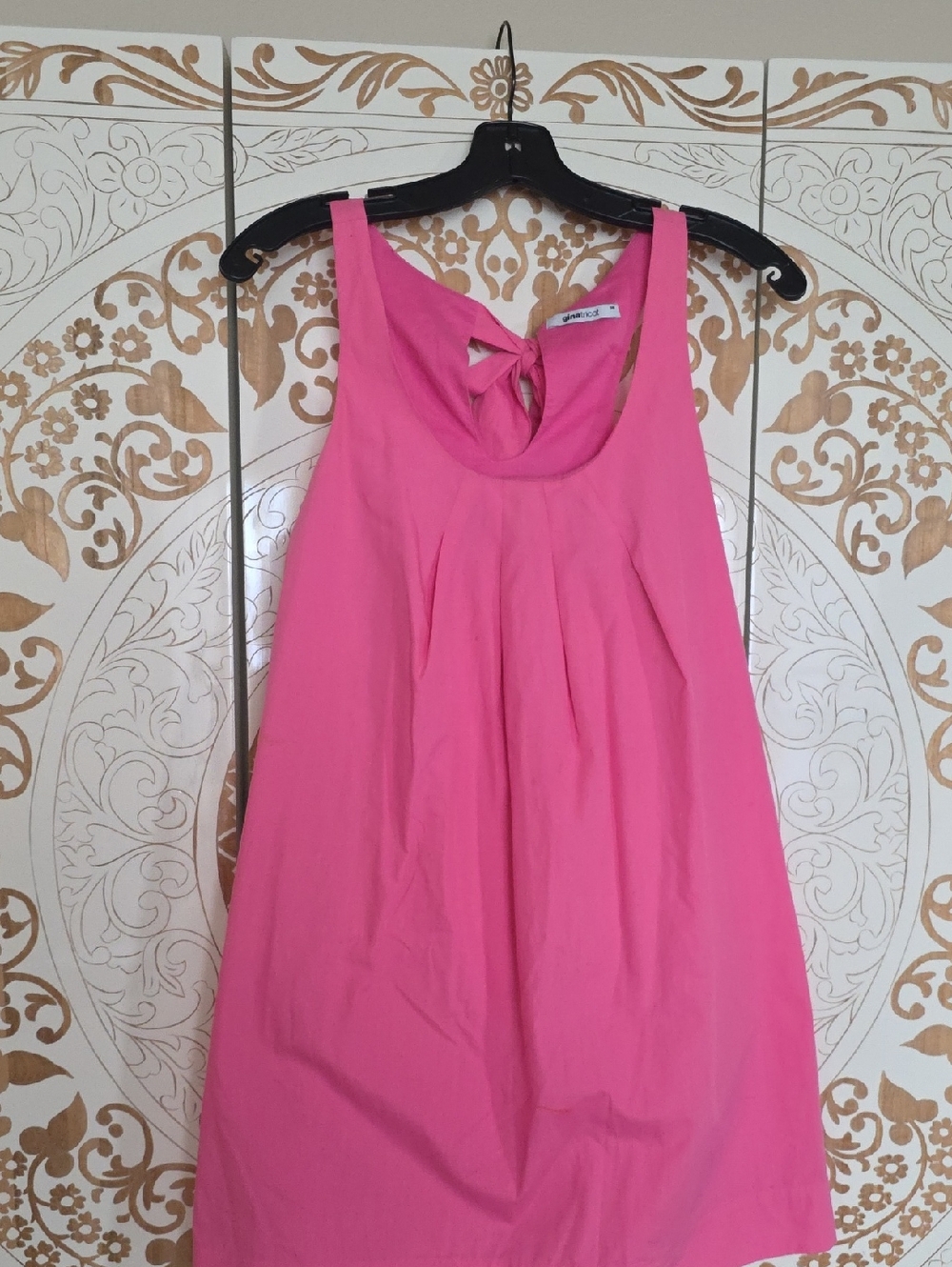 Women's Pink Tie-Back Tank Top — Sleeveless Summer Staple